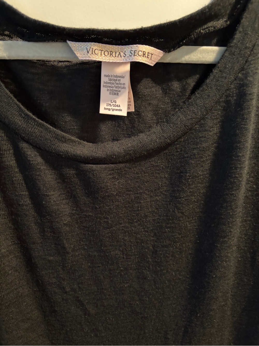 Victoria's Secret Black Short Sleeve Crew Tee